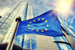 Diritto d'autore: paulgrecaud / 123RF Archivio Fotografico 47674413 - eu flag waving in front of european parliament building. brussels, belgium